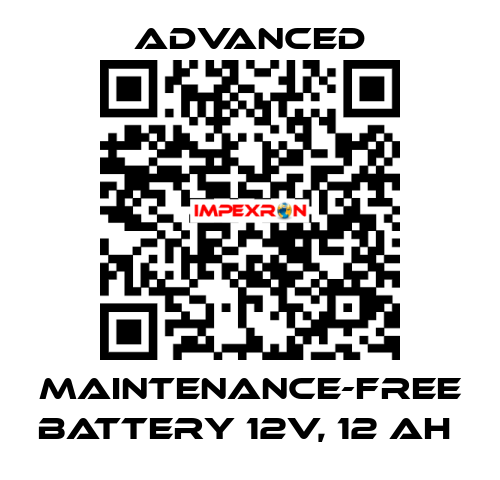 Maintenance-Free Battery 12V, 12 Ah  Advanced