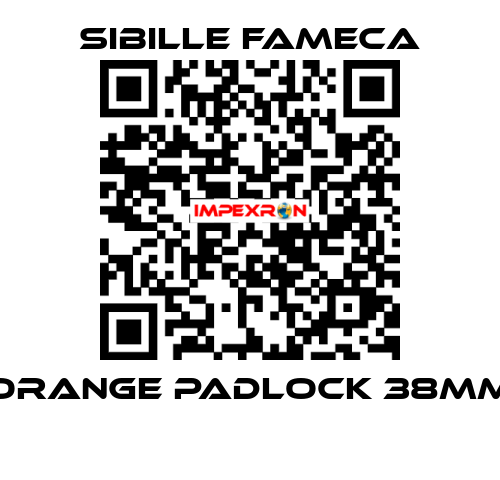 ORANGE PADLOCK 38MM  Sibille Fameca