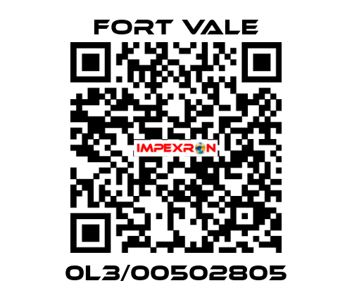 0L3/00502805 Fort Vale