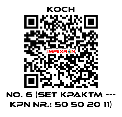 No. 6 (Set KPAKTM --- KPN Nr.: 50 50 20 11) KOCH