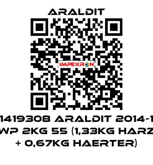 1419308 ARALDIT 2014-1 WP 2KG 55 (1,33KG HARZ + 0,67KG HAERTER) Araldit