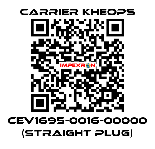 CEV1695-0016-00000 (straight plug) Carrier Kheops