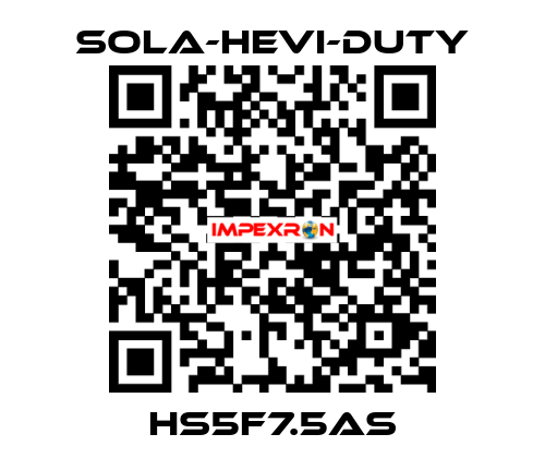 HS5F7.5AS Sola-Hevi-Duty