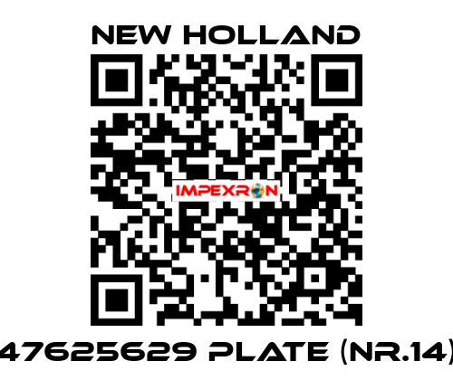 47625629 plate (nr.14) new holland