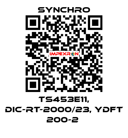 TS453E11, DIC-RT-2000/23, YDFT 200-2  SYNCHRO