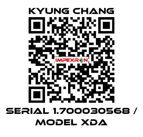 SERIAL 1.700030568 / MODEL XDA KYUNG CHANG