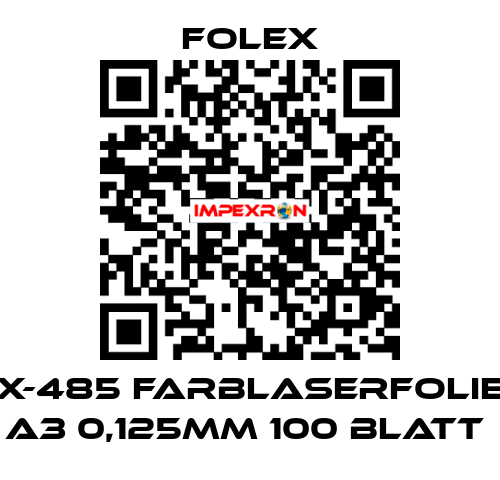 X-485 FARBLASERFOLIE A3 0,125MM 100 BLATT  Folex