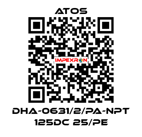DHA-0631/2/PA-NPT 125DC 25/PE Atos