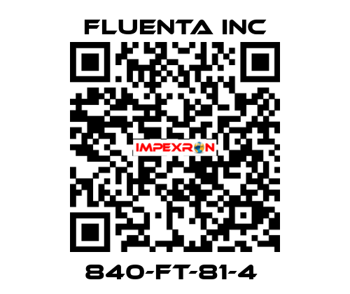 840-FT-81-4  Fluenta Inc