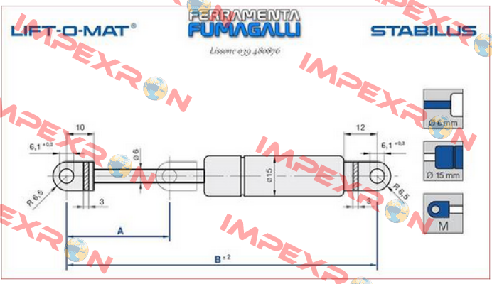 LIFT-O-MAT 4775SX 400N Stabilus