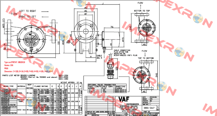 B5025C13  VAF Instruments