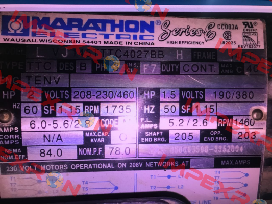 145TTTC4027BB obsolete, replaced by 145TTFC6027  Marathon (Regal)