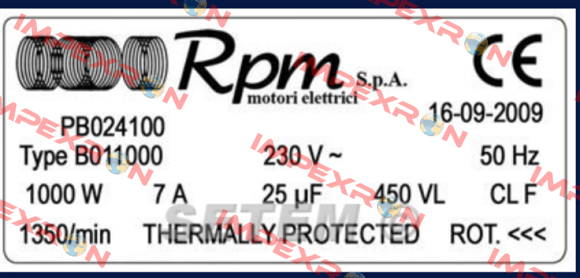 B011000 RPM - Motori elettrici