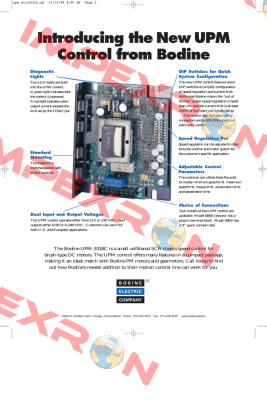 Typ: UPM-3318C  Artikel-Nr.: BE0866 BODINE ELECTRIC