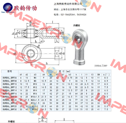 BRF 20-00-502 Durbal