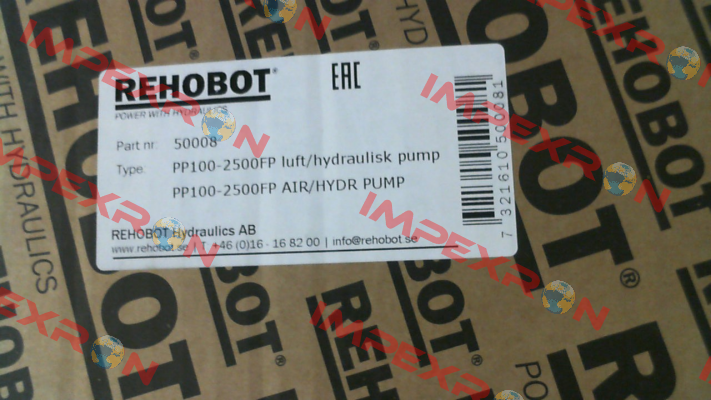 p/n: 50008, Type: PP100-2500FP Rehobot