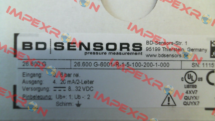 26.600 G-6001-R-1-5-100-200-1-000 Bd Sensors